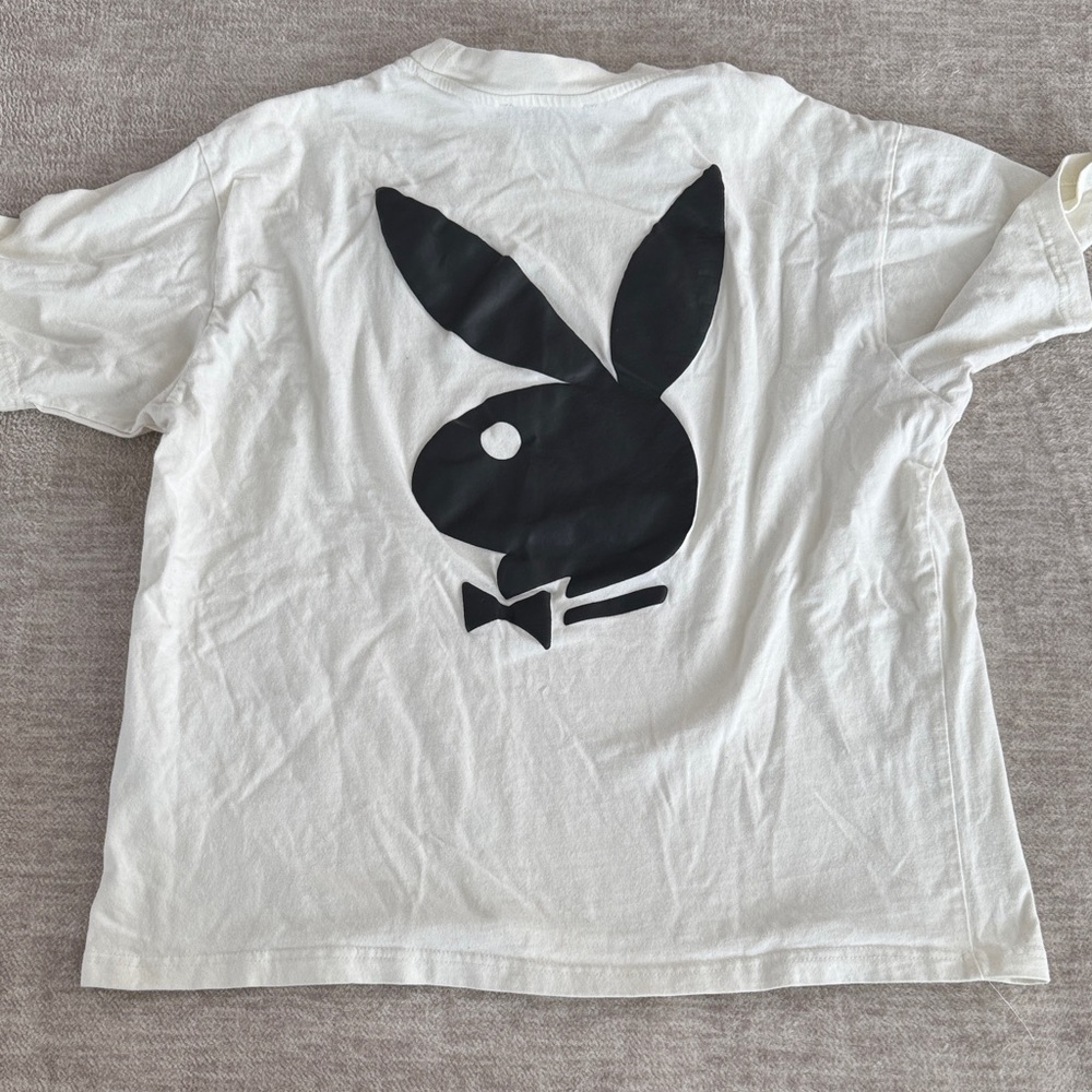 Used PLAYBOY Men Size M Tee with Bunny Logo